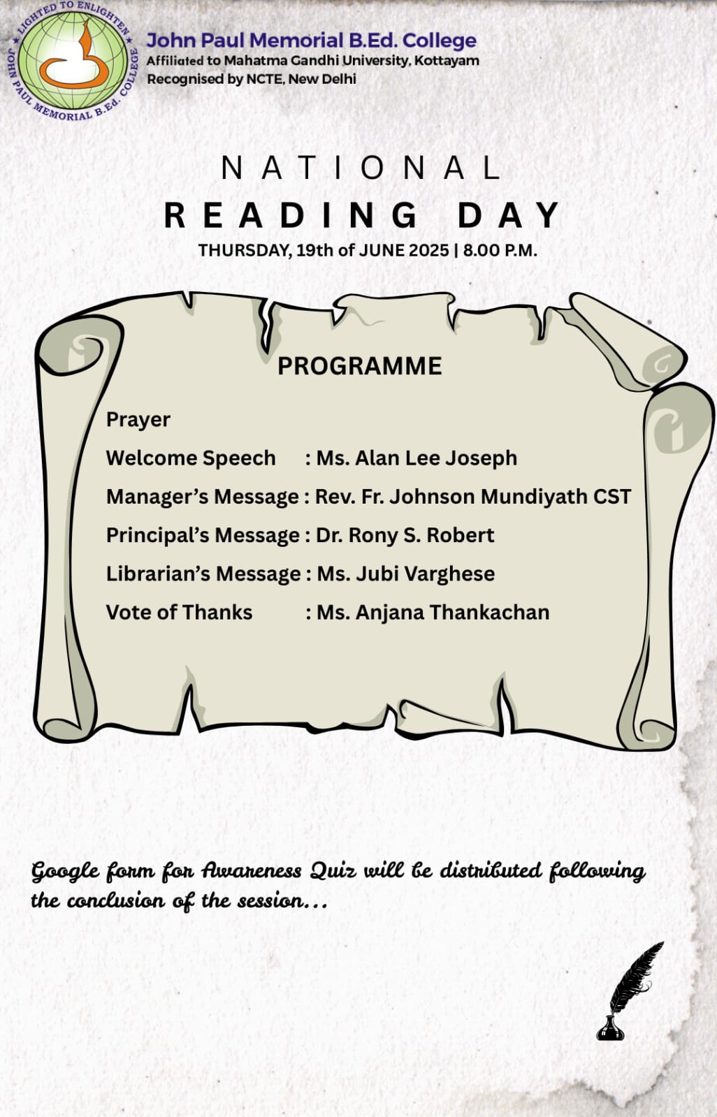 National reading day 